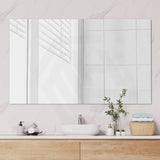 600/750/900/1200/1500/1800mm Fienza Pencil Edge Rectangular Wall Mirror Glue on Vertical or Horizontal Installation