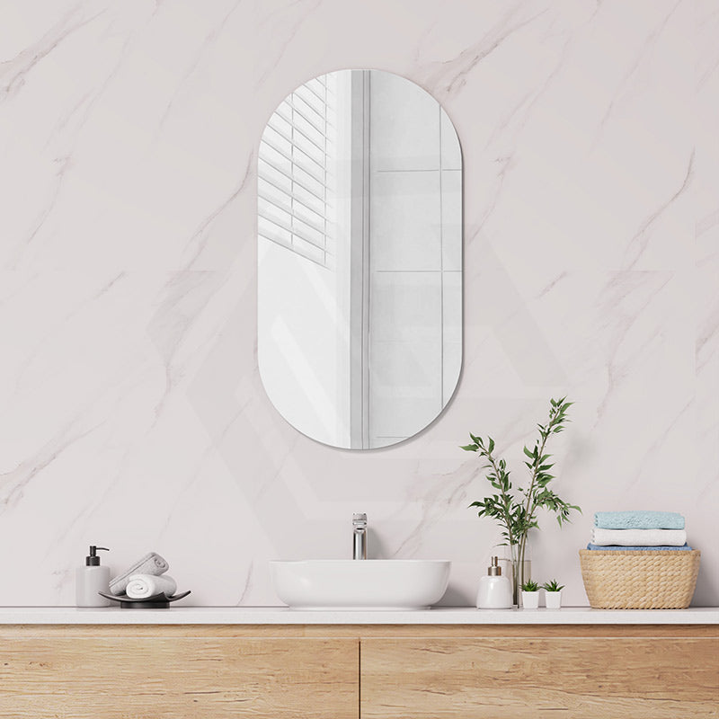 450/560/600/750mm Fienza Polished Pencil Edge Oval Shape Wall Mirror