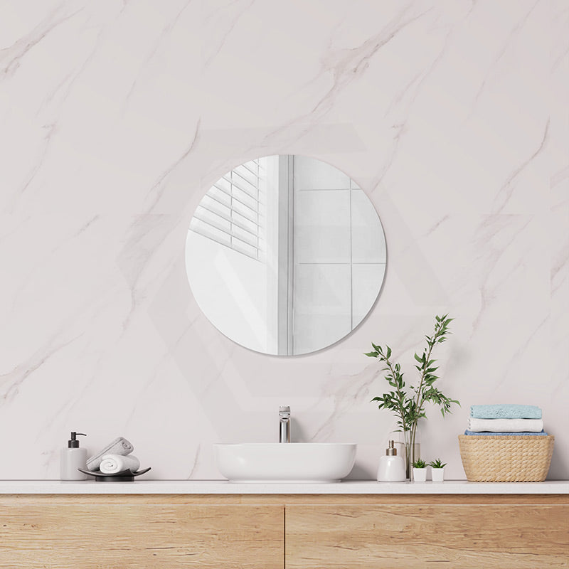 600/700/750/800/900mm Fienza Polished Pencil Edge Round Wall Mirror