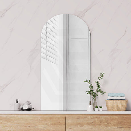 450x1175/600x1250mm Fienza Accessible Care Polished Pencil Edge Arch Wall Mirror
