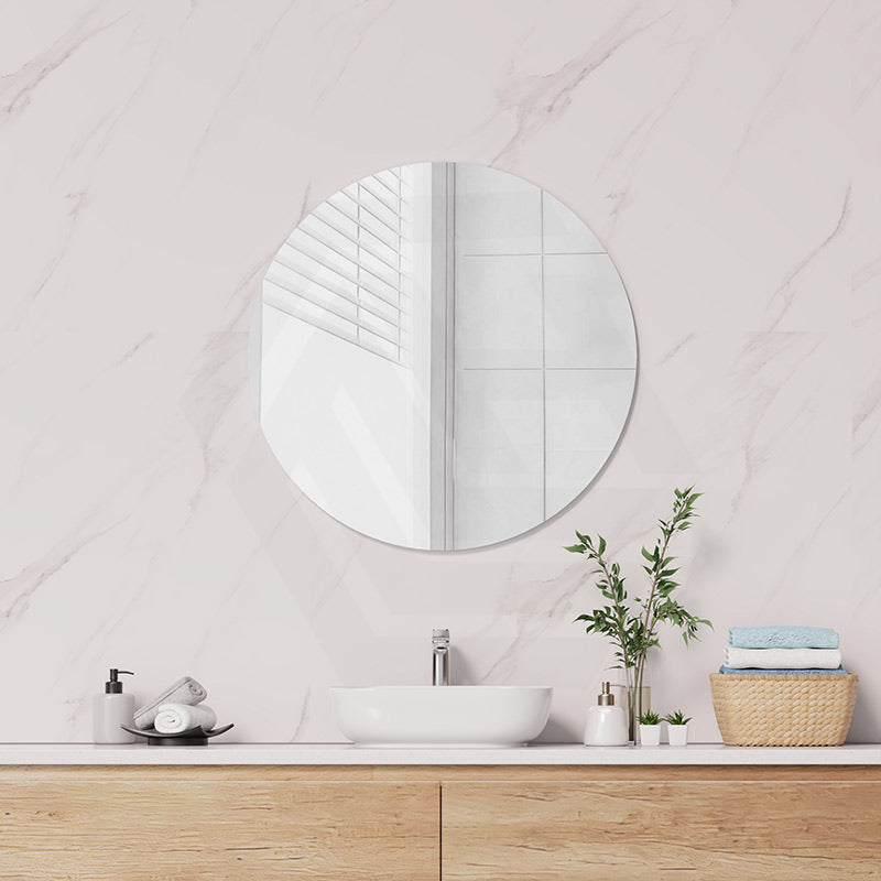 600/700/750/800/900mm Fienza Polished Pencil Edge Round Wall Mirror