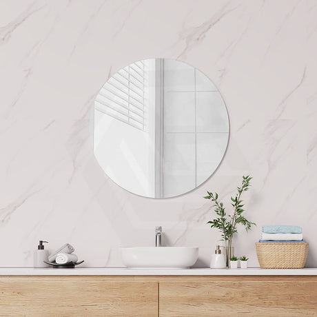 600/700/750/800/900mm Fienza Polished Pencil Edge Round Wall Mirror