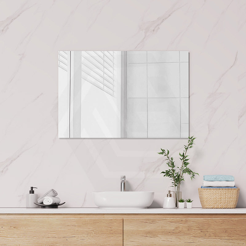 600/750/900/1200/1500/1800mm Fienza Pencil Edge Rectangular Wall Mirror Glue on Vertical or Horizontal Installation