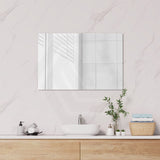600/750/900/1200/1500/1800mm Fienza Pencil Edge Rectangular Wall Mirror Glue on Vertical or Horizontal Installation
