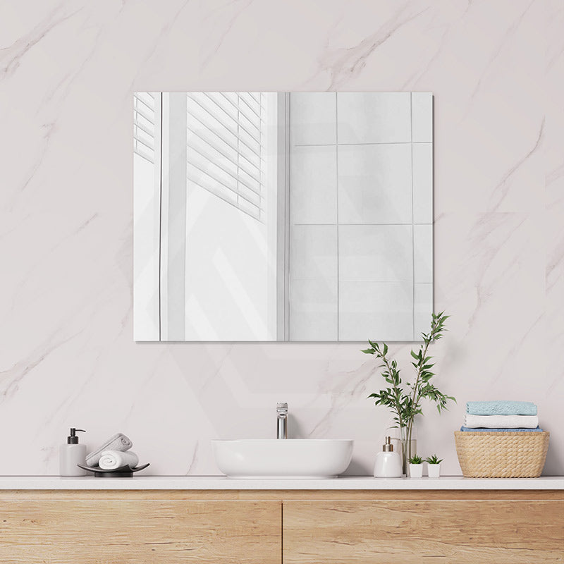 600/750/900/1200/1500/1800mm Fienza Pencil Edge Rectangular Wall Mirror Glue on Vertical or Horizontal Installation