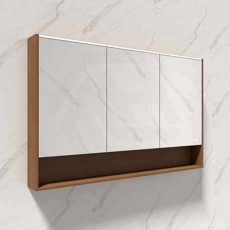 750/900/1200mm Fienza LED Pencil Edge Mirror Cabinet with Display Shelf Variant Colour Available