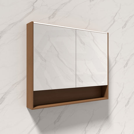 750/900/1200mm Fienza LED Pencil Edge Mirror Cabinet with Display Shelf Variant Colour Available