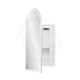 450x900x153mm Fienza Arch Pencil Edge Mirror MDF Board LED Shaving Cabinet Left/Right Hinge Matt White