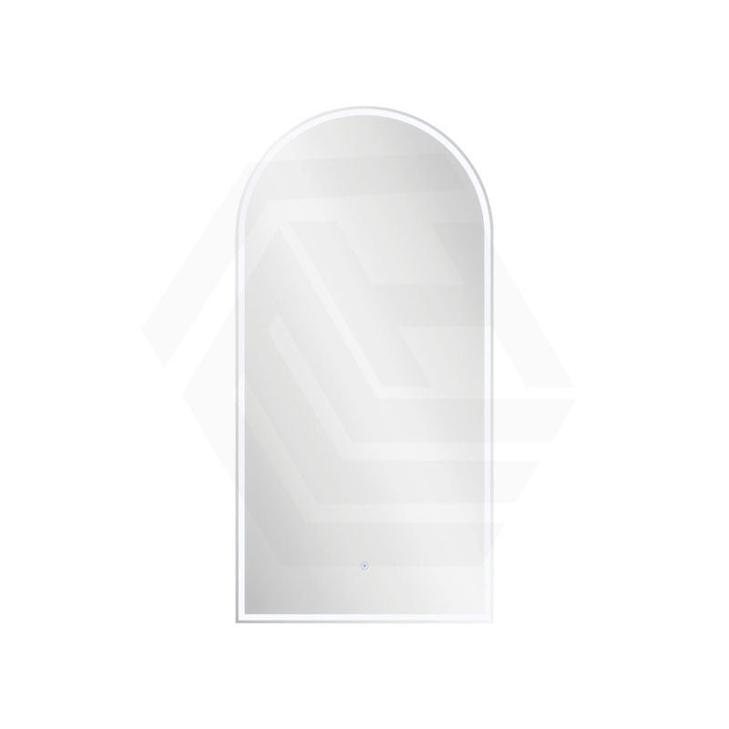 450x900x153mm Fienza Arch Pencil Edge Mirror MDF Board LED Shaving Cabinet Left/Right Hinge Matt White