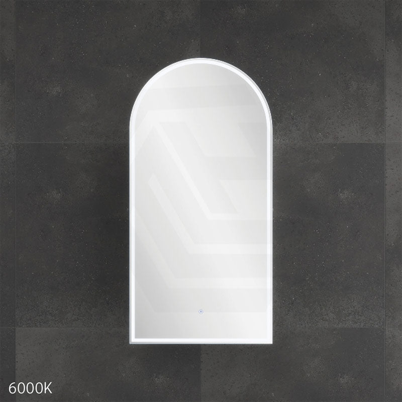 450x900x153mm Fienza Arch Pencil Edge Mirror MDF Board LED Shaving Cabinet Left/Right Hinge Matt White