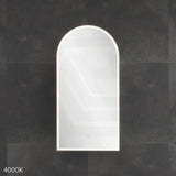 450x900x153mm Fienza Arch Pencil Edge Mirror MDF Board LED Shaving Cabinet Left/Right Hinge Matt White