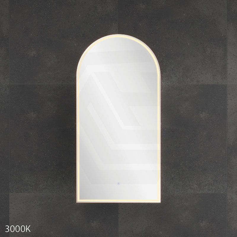 450x900x153mm Fienza Arch Pencil Edge Mirror MDF Board LED Shaving Cabinet Left/Right Hinge Matt White