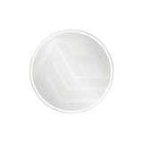 750x750x153mm Fienza Round Pencil Edge Mirror MDF Board LED Shaving Cabinet Matt White