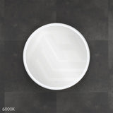 750x750x153mm Fienza Round Pencil Edge Mirror MDF Board LED Shaving Cabinet Matt White