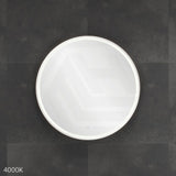 750x750x153mm Fienza Round Pencil Edge Mirror MDF Board LED Shaving Cabinet Matt White