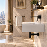 Fienza Reba Rectangular Wall Hung Ceramic Left / Right Bowl Basin 600x425x150mm - Gloss White