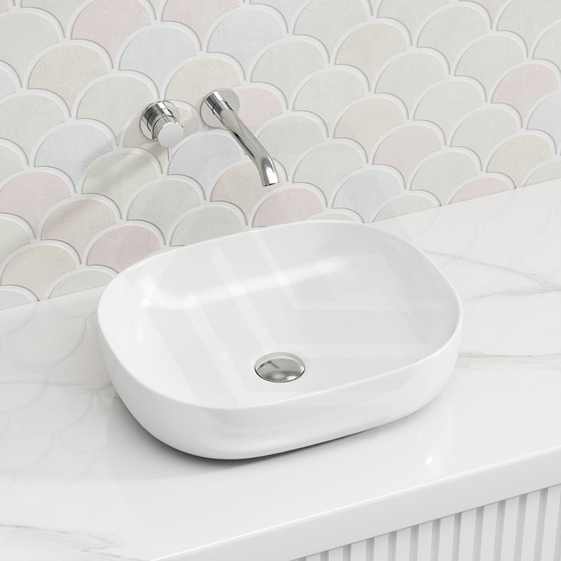 465x375x115mm Fienza Koko Rectangle Above Counter Ceramic Basin Thin Edge - Colours Available