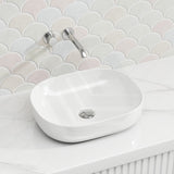 465x375x115mm Fienza Koko Rectangle Above Counter Ceramic Basin Thin Edge - Colours Available
