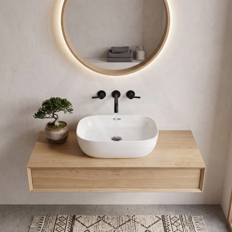 500x405x150mm Fienza Koko Rectangle Above Counter Ceramic Basin Thin Edge - Colours Available