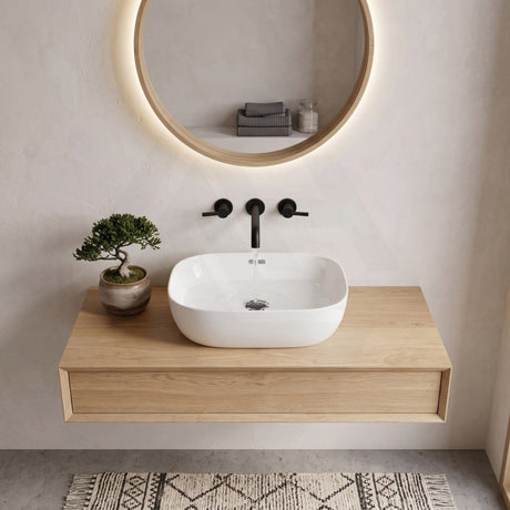 500x405x150mm Fienza Koko Rectangle Above Counter Ceramic Basin Thin Edge - Colours Available