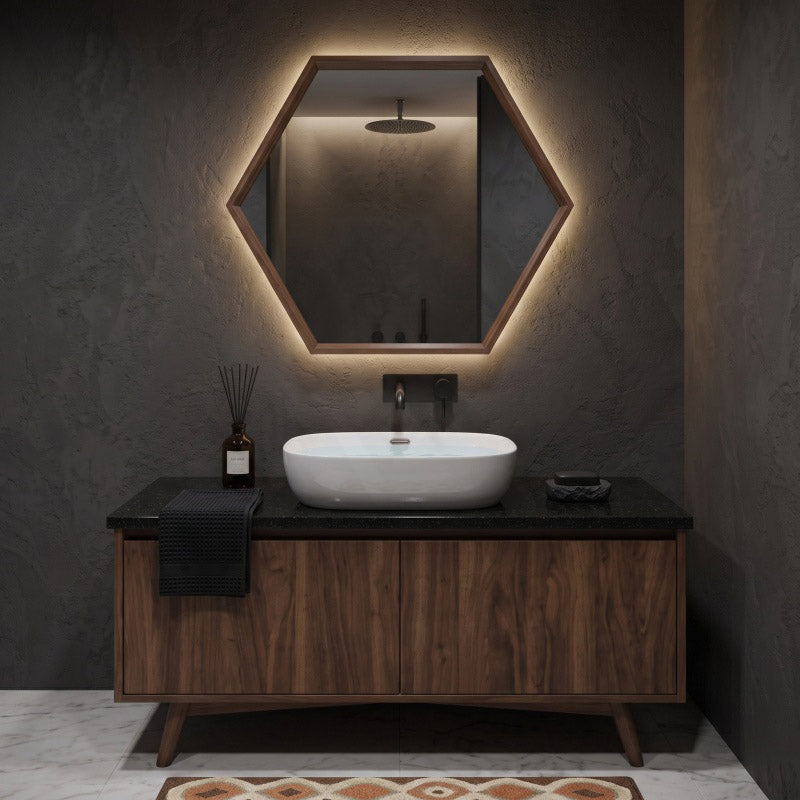 500x405x150mm Fienza Koko Rectangle Above Counter Ceramic Basin Thin Edge - Colours Available