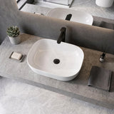 465x375x115mm Fienza Koko Rectangle Above Counter Ceramic Basin Thin Edge - Colours Available