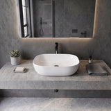 465x375x115mm Fienza Koko Rectangle Above Counter Ceramic Basin Thin Edge - Colours Available