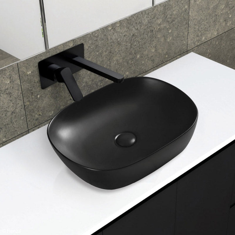 465x375x115mm Fienza Koko Rectangle Above Counter Ceramic Basin Thin Edge - Colours Available