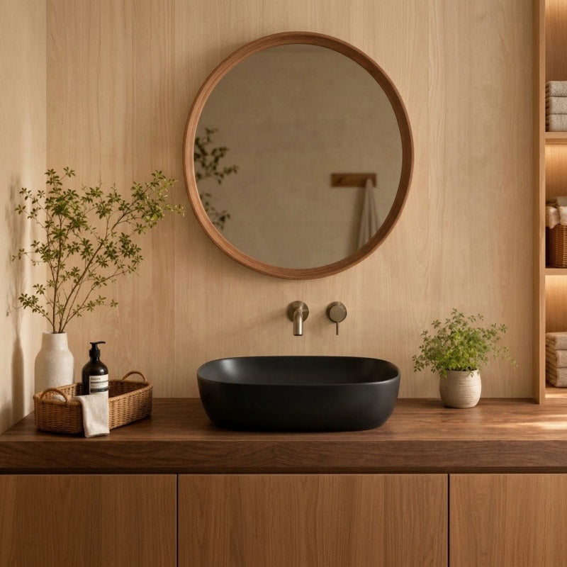 465x375x115mm Fienza Koko Rectangle Above Counter Ceramic Basin Thin Edge - Colours Available