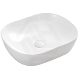 465x375x115mm Fienza Koko Rectangle Above Counter Ceramic Basin Thin Edge - Colours Available