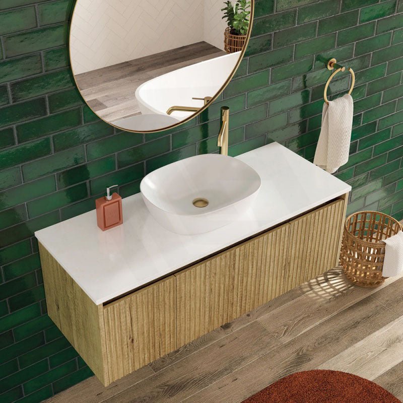 465x375x115mm Fienza Koko Rectangle Above Counter Ceramic Basin Thin Edge - Colours Available