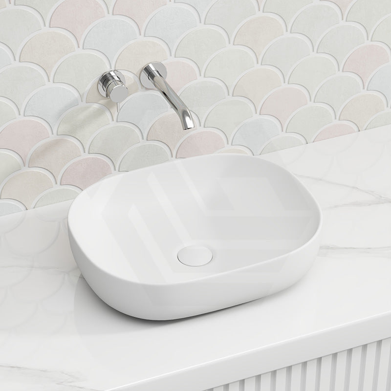 465x375x115mm Fienza Koko Rectangle Above Counter Ceramic Basin Thin Edge - Colours Available