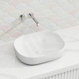 465x375x115mm Fienza Koko Rectangle Above Counter Ceramic Basin Thin Edge - Colours Available