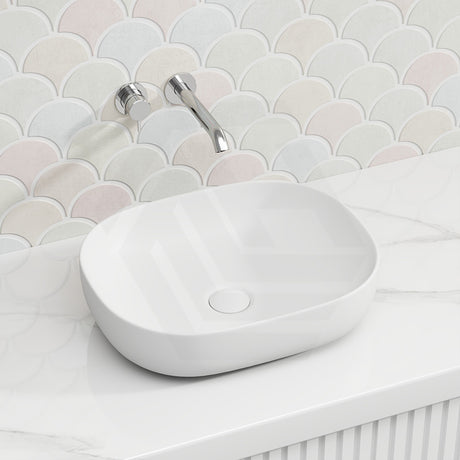 465x375x115mm Fienza Koko Rectangle Above Counter Ceramic Basin Thin Edge - Colours Available