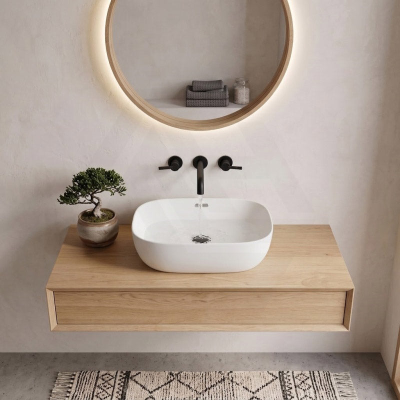 500x405x150mm Fienza Koko Rectangle Above Counter Ceramic Basin Thin Edge - Colours Available