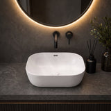 500x405x150mm Fienza Koko Rectangle Above Counter Ceramic Basin Thin Edge - Colours Available
