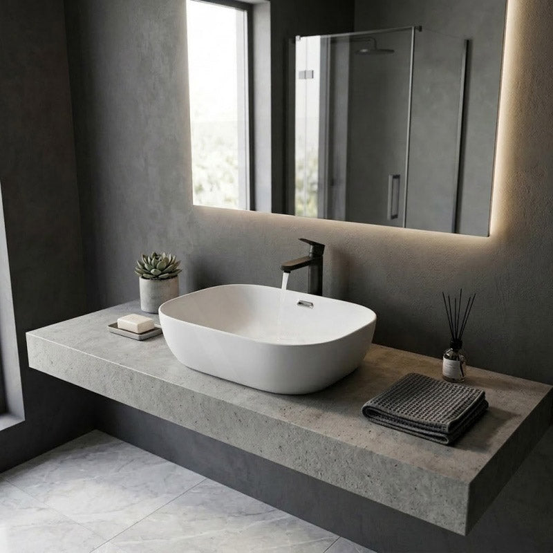 500x405x150mm Fienza Koko Rectangle Above Counter Ceramic Basin Thin Edge - Colours Available