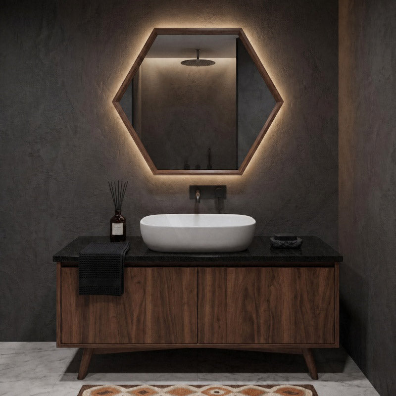 465x375x115mm Fienza Koko Rectangle Above Counter Ceramic Basin Thin Edge - Colours Available