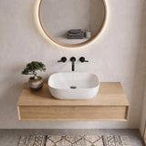 465x375x115mm Fienza Koko Rectangle Above Counter Ceramic Basin Thin Edge - Colours Available
