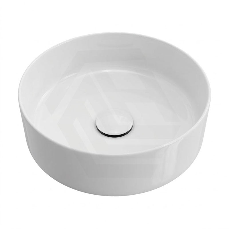 360x360x120mm Fienza Reba Round Above Counter Basin Ceramic Gloss White