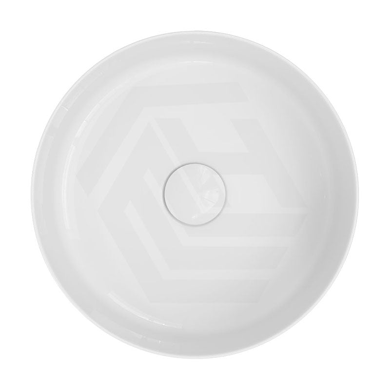 360x360x120mm Fienza Reba Round Above Counter Basin Ceramic Gloss White