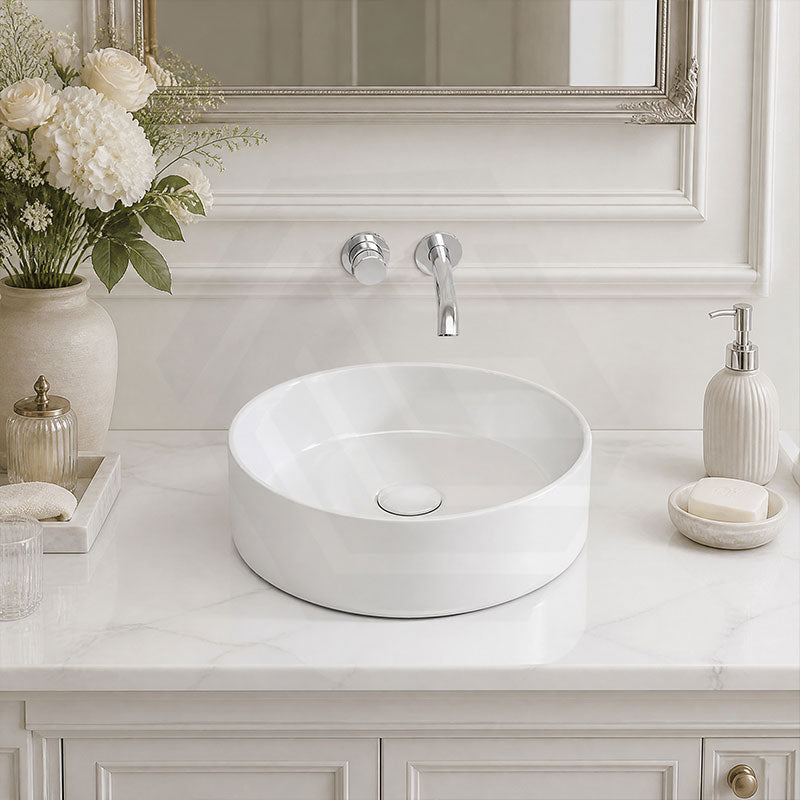 Fienza Reba Round Ceramic Above Counter Basin 360x360x120mm - Variant Colour
