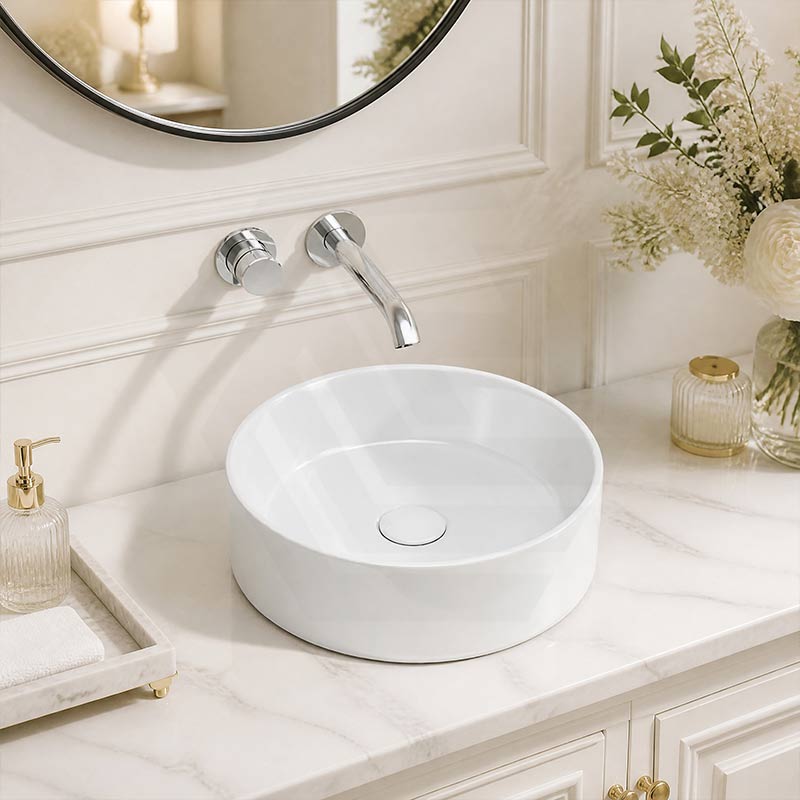 Fienza Reba Round Ceramic Above Counter Basin 360x360x120mm - Variant Colour
