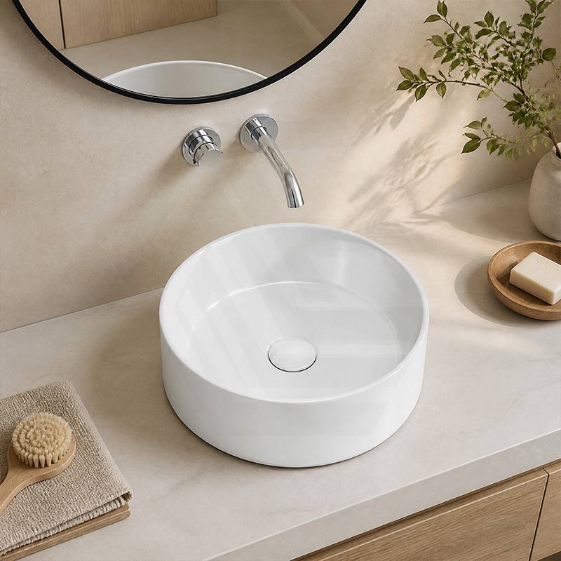 Fienza Reba Round Ceramic Above Counter Basin 360x360x120mm - Variant Colour