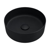 360x360x120mm Fienza Reba Round Above Counter Basin Ceramic Matt Black