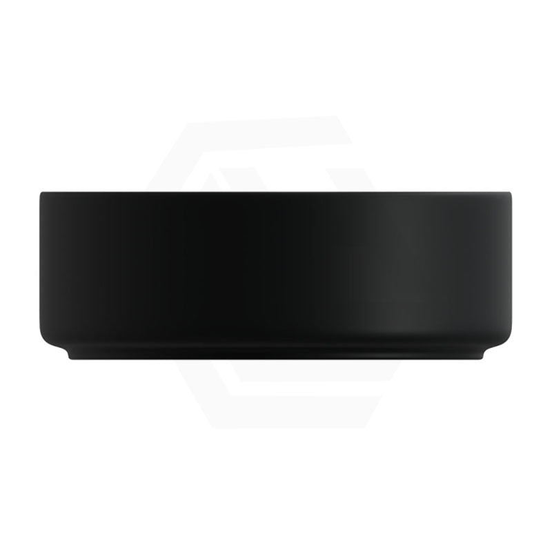 360x360x120mm Fienza Reba Round Above Counter Basin Ceramic Matt Black