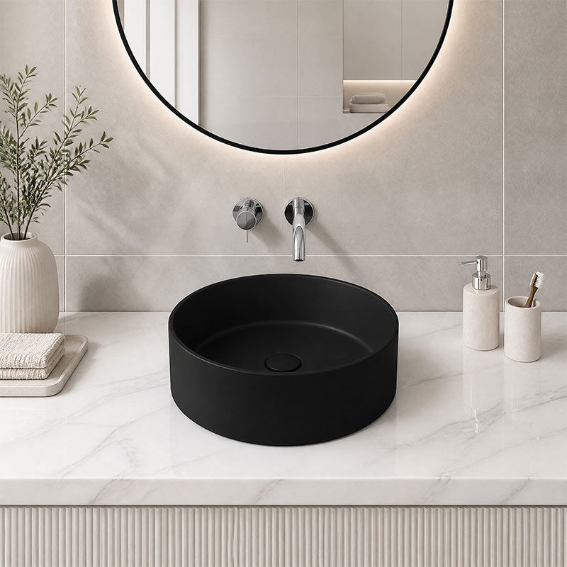 Fienza Reba Round Ceramic Above Counter Basin 360x360x120mm - Variant Colour