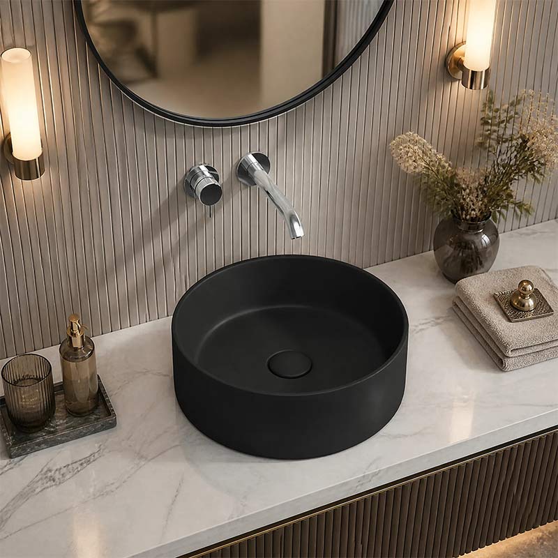 Fienza Reba Round Ceramic Above Counter Basin 360x360x120mm - Variant Colour
