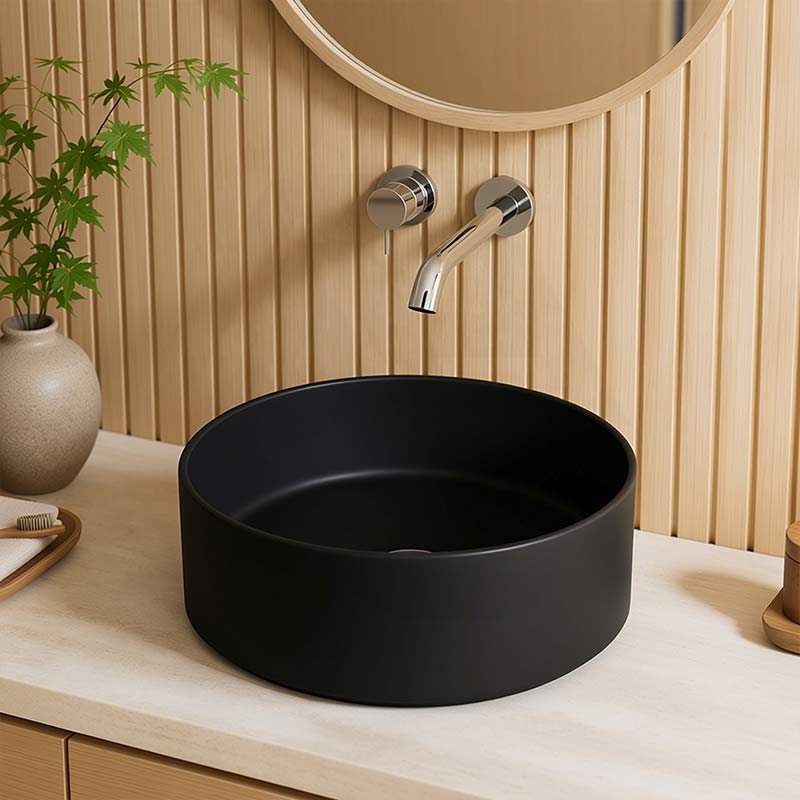 Fienza Reba Round Ceramic Above Counter Basin 360x360x120mm - Variant Colour