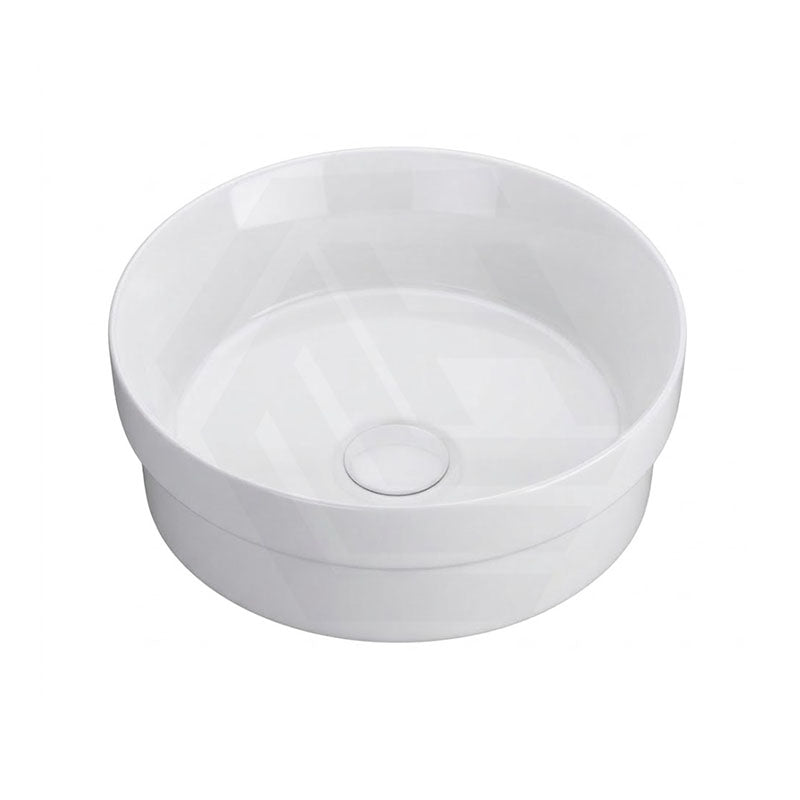 355x355x48mm Fienza Reba Round Inset Basin Ceramic Gloss white